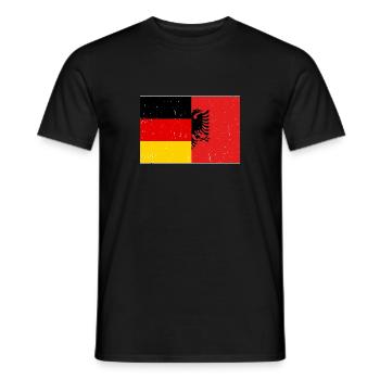 Drapeau albanais Aigle albanais Shqiponja - T-shirt homme - noir - Devant - AI Model Male 178 light (178cm)