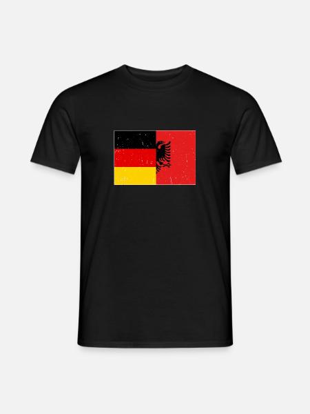 Albanische Flagge Albanischer Adler Shqiponja - Männer T-Shirt - Schwarz