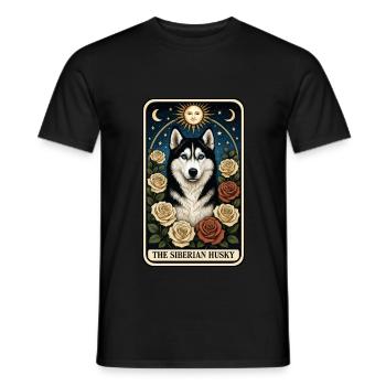 Sibirischer Husky - Männer T-Shirt - Schwarz - Vorne - AI Model Male 178 light (178cm)