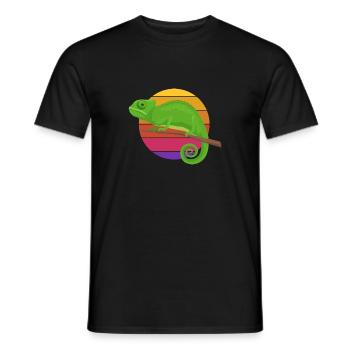 leon reptile lizard - Men's T-Shirt - black - Front - AI Model Male 178 light (178cm)