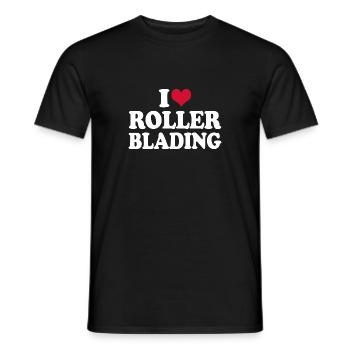 I Love Rollerblading - Men's T-Shirt - black - Front - AI Model Male 178 light (178cm)