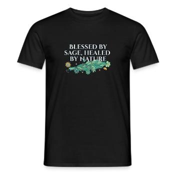 By Sage Healed By Nature Smudge Sticks - Men's T-Shirt - black - Front - AI Model Male 178 light (178cm)