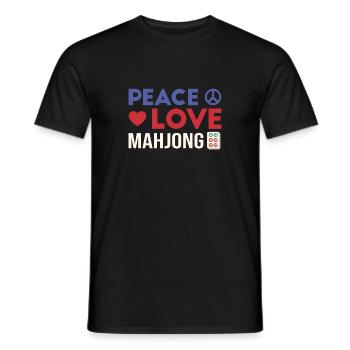 Mahjong-Spieler lieben Mahjong chinesisches Kachelspiel - Männer T-Shirt - Schwarz - Vorne - AI Model Male 178 light (178cm)