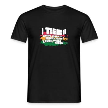 i I Teach Confident Bravery Equality Teacher Future - Men's T-Shirt - black - Front - AI Model Male 178 light (178cm)