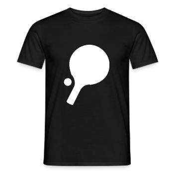 Ping-pong Raquette de ping-pong Balle de ping-pong - T-shirt homme - noir - Devant - AI Model Male 178 light (178cm)
