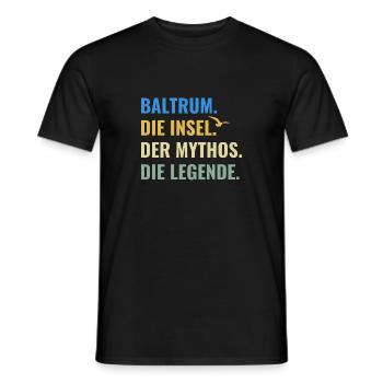 Baltrum Insel Mythos Legende Nordsee Ostfriesland - Männer T-Shirt - Schwarz - Vorne - AI Model Male 178 light (178cm)