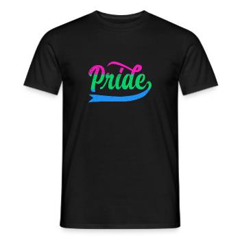LGBT Rainbow Gay Pride Homo Lesbian Gay - Men's T-Shirt - black - Front - AI Model Male 178 light (178cm)
