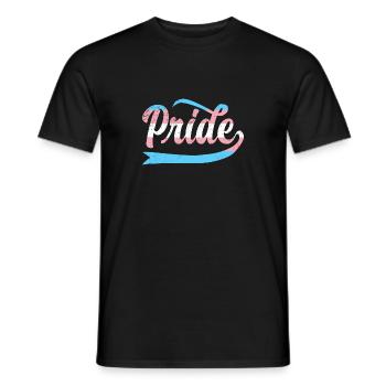 LGBT Rainbow Gay Pride Homo Lesbian Gay - Men's T-Shirt - black - Front - AI Model Male 178 light (178cm)