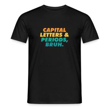 ELA Professeur Lettres et Périodes Bruh Grammaire - T-shirt homme - noir - Devant - AI Model Male 178 light (178cm)