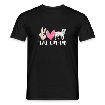 Labrador Retriever blanc Labrador Labrador blanc - T-shirt homme - noir - Devant - AI Model Male 178 light (178cm)