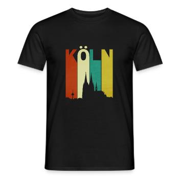Köln Vintage Lines - Männer T-Shirt - Schwarz - Vorne - AI Model Male 178 light (178cm)