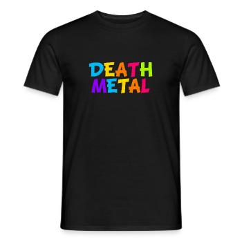 Lustige Death Metal Regenbogenfarben Metalhead - Männer T-Shirt - Schwarz - Vorne - AI Model Male 178 light (178cm)