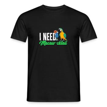 Gelbbrustara Papagei Blue And Yellow Macaw - Männer T-Shirt - Schwarz - Vorne - AI Model Male 178 light (178cm)