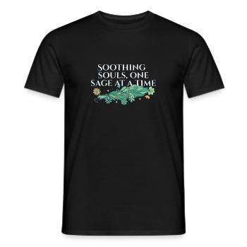 Soothing Souls One Sage At A Time Smudge Sticks - Men's T-Shirt - black - Front - AI Model Male 178 light (178cm)