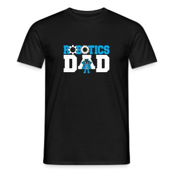 Droid Builder Build Robot Father's Day Robotics Da - Men's T-Shirt - black - Front - AI Model Male 178 light (178cm)
