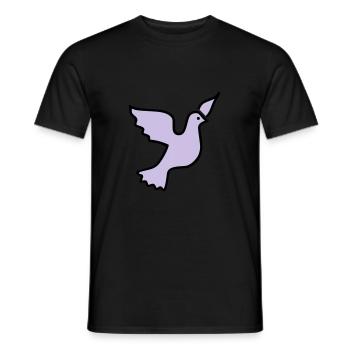 colombe - T-shirt homme - noir - Devant - AI Model Male 178 light (178cm)