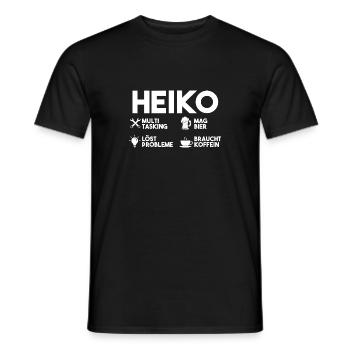 Heiko - Männer T-Shirt - Schwarz - Vorne - AI Model Male 178 light (178cm)