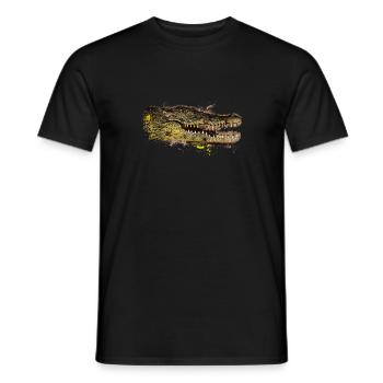 Krokodil Kaiman Alligator Echsen Reptil Krokodil - Männer T-Shirt - Schwarz - Vorne - AI Model Male 178 light (178cm)