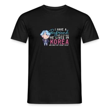 Kpop Idol Fan K Amant de drame J’aime la Corée J’ai un - T-shirt homme - noir - Devant - AI Model Male 178 light (178cm)
