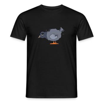 Pigeon fatigué - T-shirt homme - noir - Devant - AI Model Male 178 light (178cm)