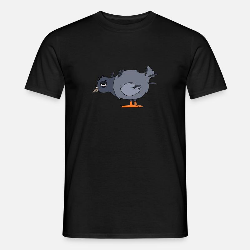 Müde Taube - Männer T-Shirt - Schwarz