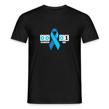 Krebs 0 me 01 hellblaues Band Prostatakrebs - Männer T-Shirt - Schwarz - Vorne - AI Model Male 178 light (178cm)