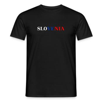 Slovenia Gift Idea Slovenian Flag Flag - Men's T-Shirt - black - Front - AI Model Male 178 light (178cm)