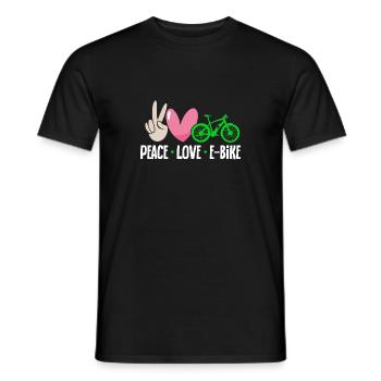Electric Bike Cycling Biker E-Bike - Men's T-Shirt - black - Front - AI Model Male 178 light (178cm)