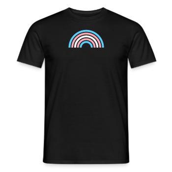 Gay Pride LGBTQ Transgender Regenbogenstreifen 2018 - Männer T-Shirt - Schwarz - Vorne - AI Model Male 178 light (178cm)