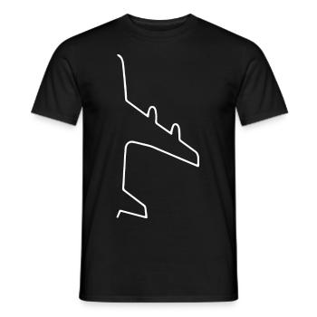 Avion - spectacle aérien - T-shirt homme - noir - Devant - AI Model Male 178 light (178cm)