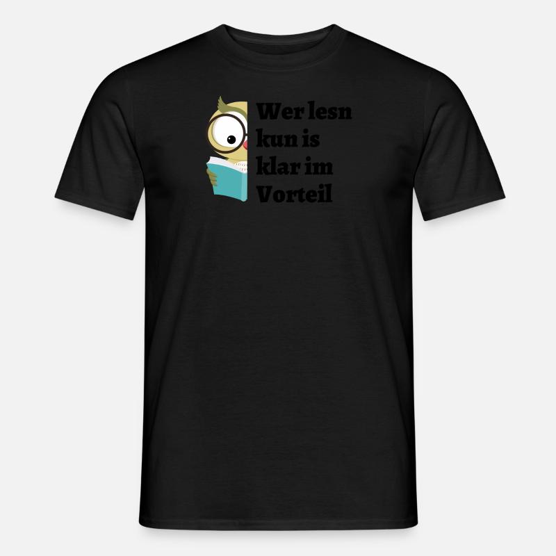 Wer lesn kun... - bayerischer Spruch - Männer T-Shirt - undefined