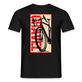 Gravel Bike, Bike, Cycling, Adventure - Men's T-Shirt - black - Front - AI Model Male 178 light (178cm)