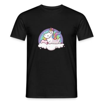 Einhorn Gamer - Männer T-Shirt - Schwarz - Vorne - AI Model Male 178 light (178cm)