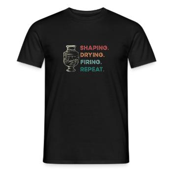 Pottery Pottery Pottery Artist Clay - Men's T-Shirt - black - Front - AI Model Male 178 light (178cm)