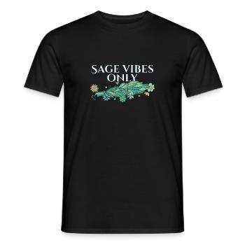 Burning Sage Vibes Only Smudge Sticks Healing - Men's T-Shirt - black - Front - AI Model Male 178 light (178cm)