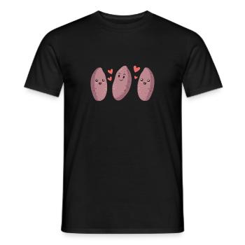 Légumes-racines de patates douces - T-shirt homme - noir - Devant - AI Model Male 178 light (178cm)