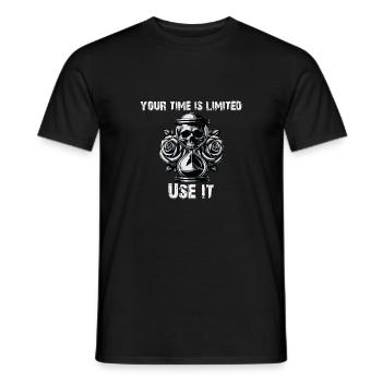 Your time is limited Skull - Männer T-Shirt - Schwarz - Vorne - AI Model Male 178 light (178cm)