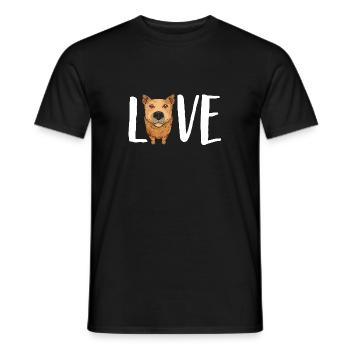 Australian Cattle Dog Red Blue Heeler - Men's T-Shirt - black - Front - AI Model Male 178 light (178cm)