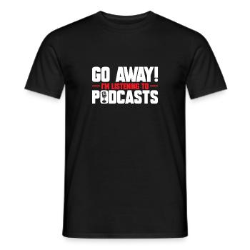 Podcasteur Podcast - T-shirt homme - noir - Devant - AI Model Male 178 light (178cm)