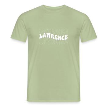 Drôle Lawrence Groovy 4 Hommes Femmes Cool Lawrence - T-shirt homme - vert sauge - Devant - AI Model Male 178 light (178cm)