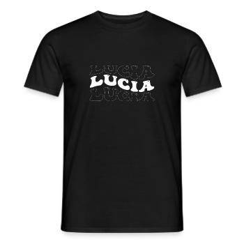 Drôle Lucia Groovy 4 Hommes Femmes Cool Lucia Tie Dye - T-shirt homme - noir - Devant - AI Model Male 178 light (178cm)