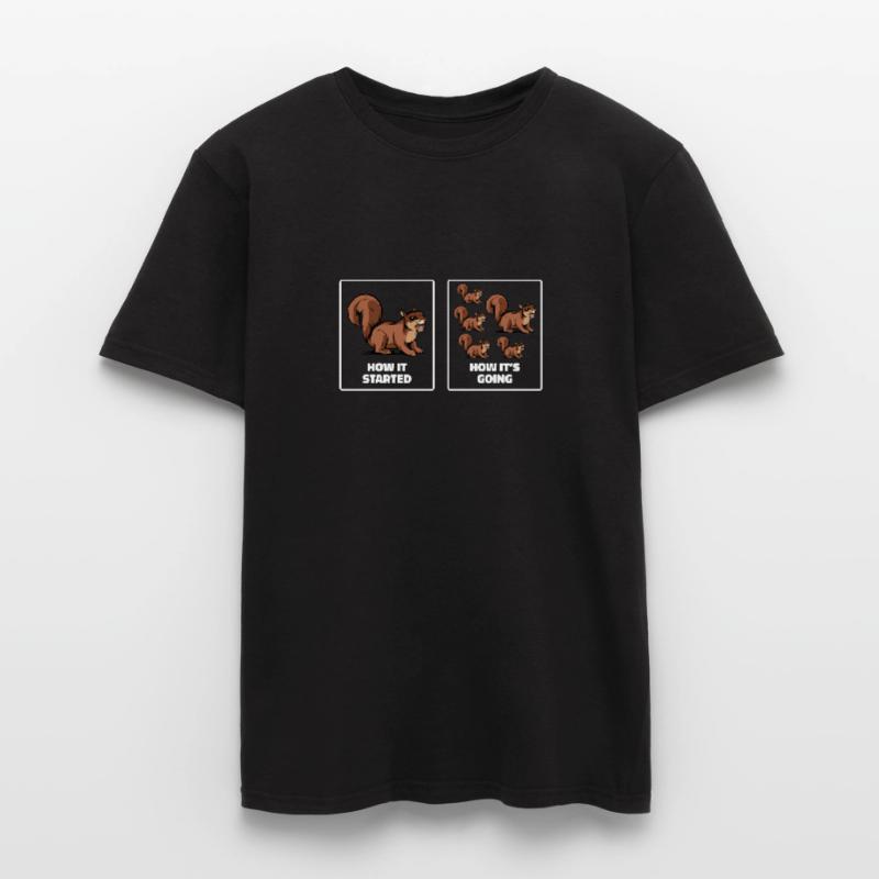 Squirrel Funny How It Started How It's Going Fores Men's T-Shirt