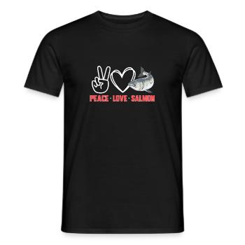 Pêche au saumon Pêcheur de saumon - T-shirt homme - noir - Devant - AI Model Male 178 light (178cm)