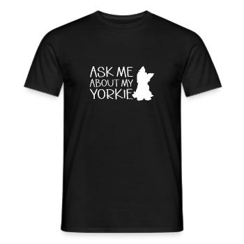 Yorkshire Terrier Yorkie Hund Geschenk - Männer T-Shirt - Schwarz - Vorne - AI Model Male 178 light (178cm)