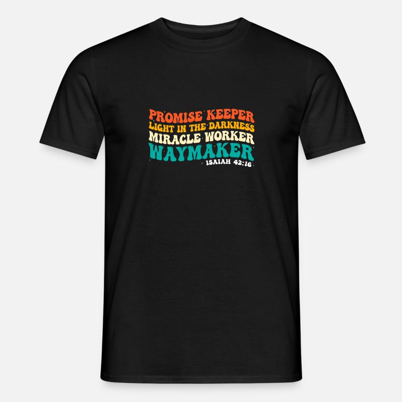Promise Keeper Miracle Worker Waymaker Vintage - Männer T-Shirt - Schwarz