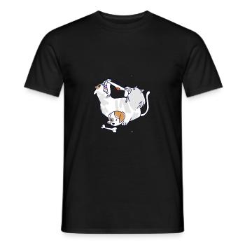 Tee shirt Amour, chien, maman, papa et bébé - T-shirt homme - noir - Devant - AI Model Male 178 light (178cm)