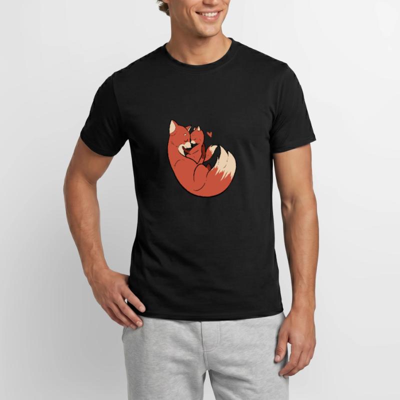Fox Cuddle Freund oder Freundin Geschenk Männer T-Shirt