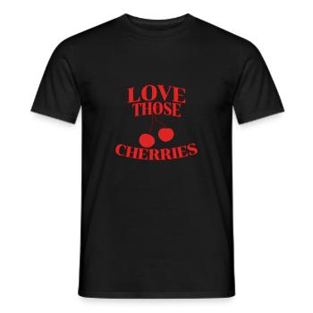 Love those cherries - Männer T-Shirt - Schwarz - Vorne - AI Model Male 178 light (178cm)