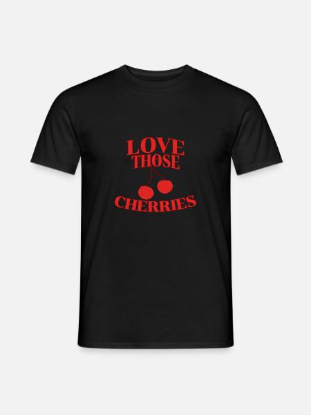 Love those cherries - Männer T-Shirt - Schwarz
