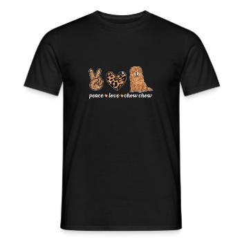 Chow Chow Hund - Männer T-Shirt - Schwarz - Vorne - AI Model Male 178 light (178cm)